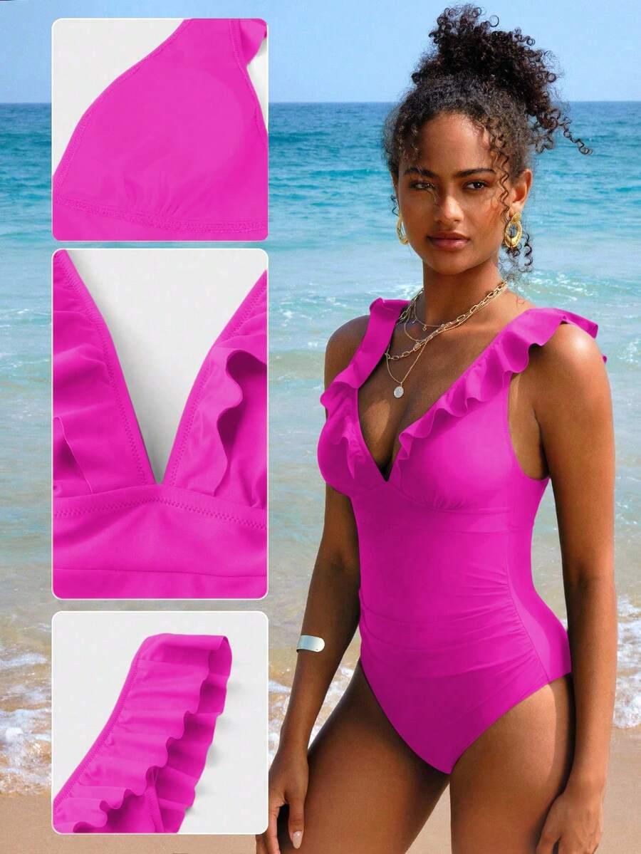 SWIM VCAY RÓŻOWY JEDNOCZĘŚCIOWY STRÓJ KĄPIELOWY S09__L