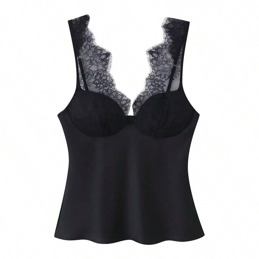 MUMRAP CZARNY TOP KORONKA S06__M