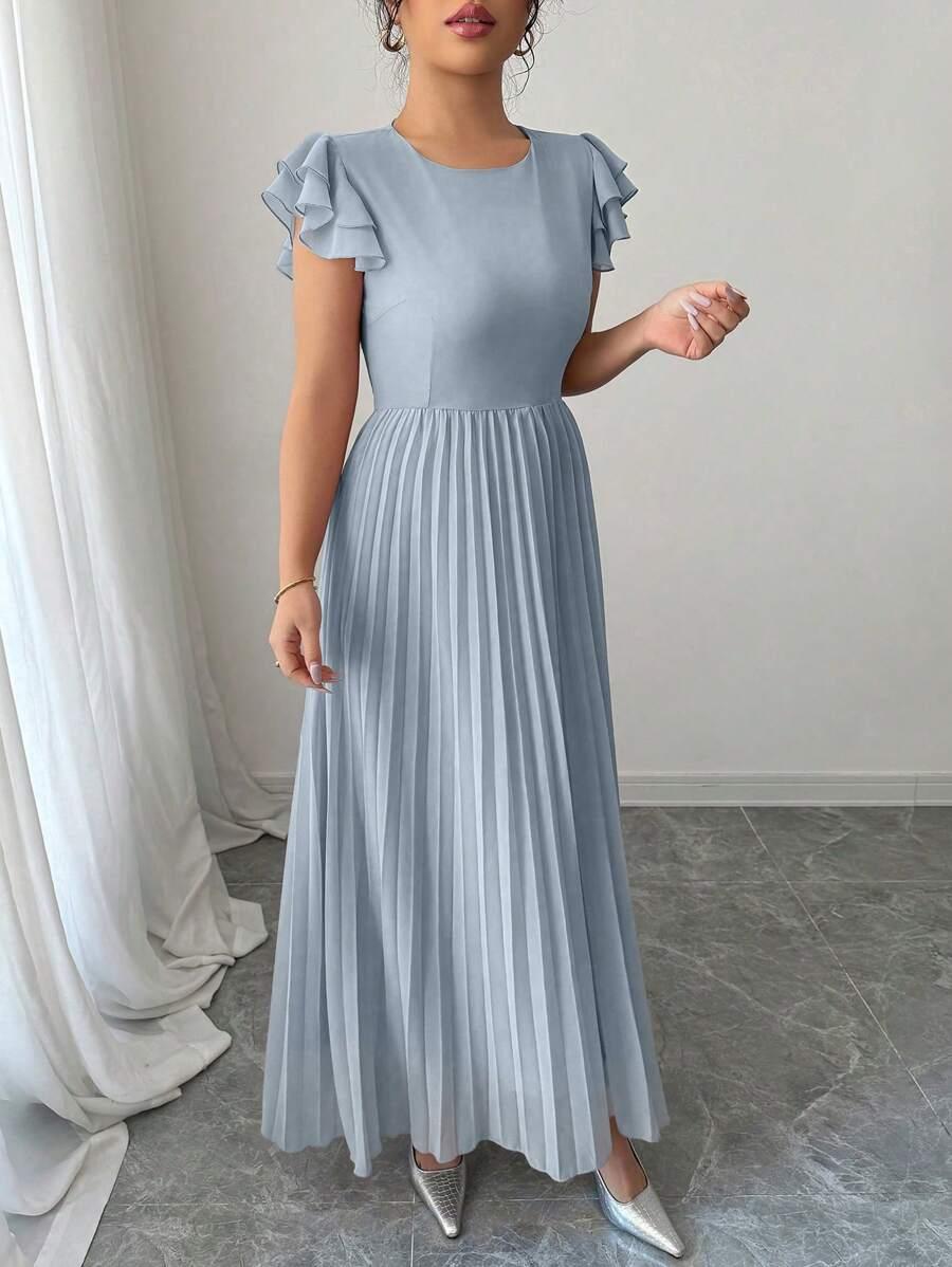 SHEIN NIEBIESKA MAXI SUKIENKA S06__L