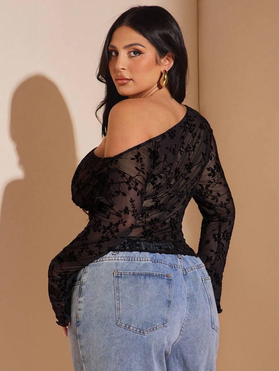 SHEIN ASYMETRYCZNY TOP DŁUGI RĘKAW S06__50