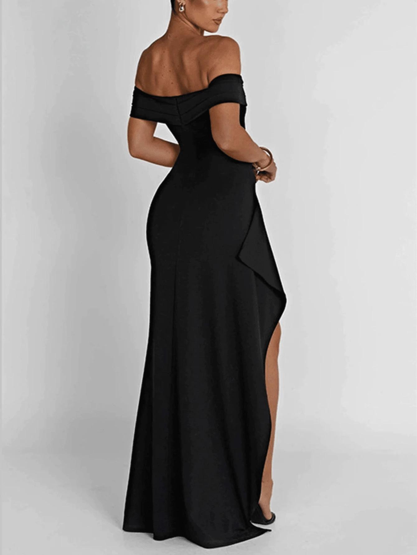 SHEIN CZARNA MAXI SUKIENKA S06__M