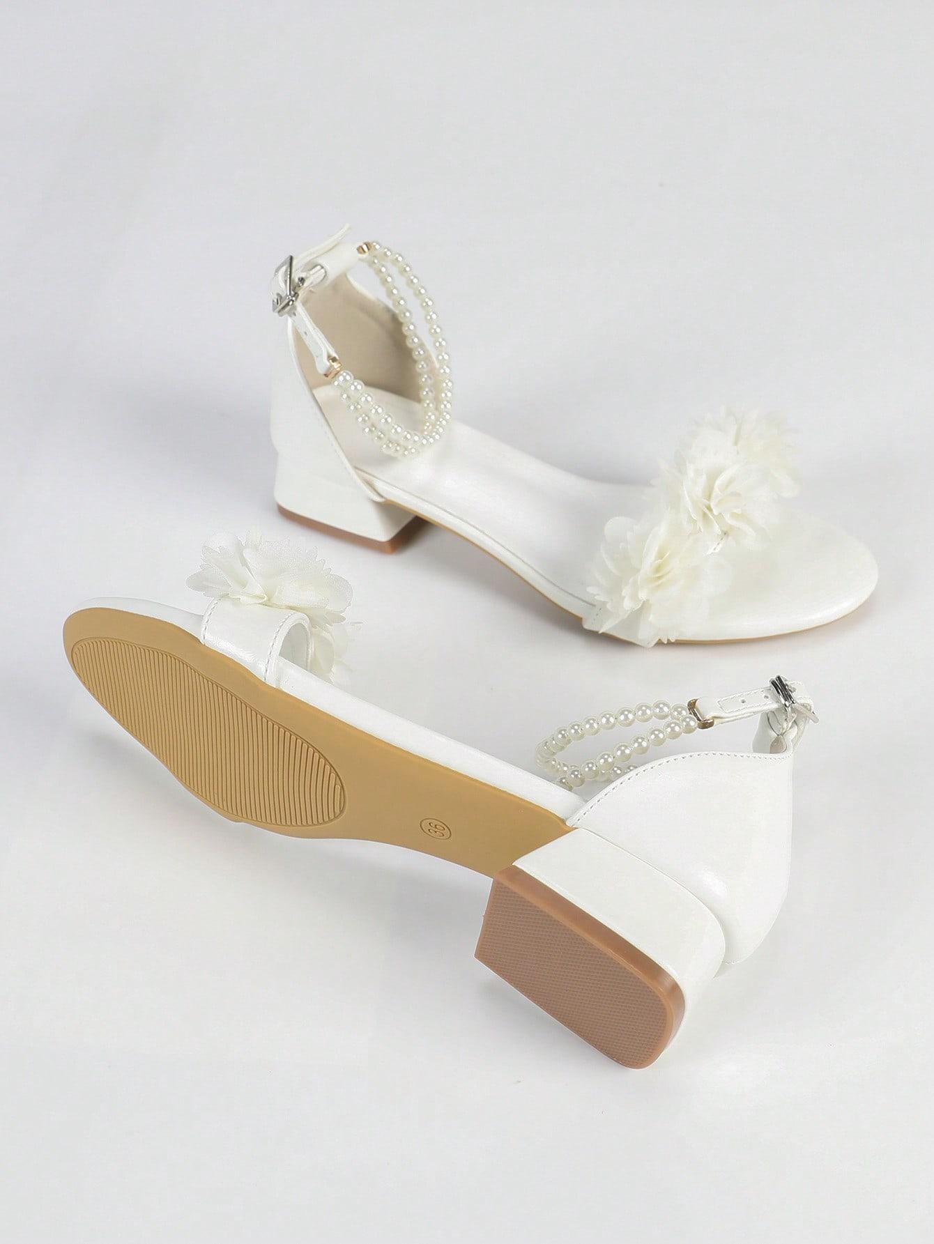 SHEIN BIAŁE SANDAŁY ZDOBIENIE S06__40