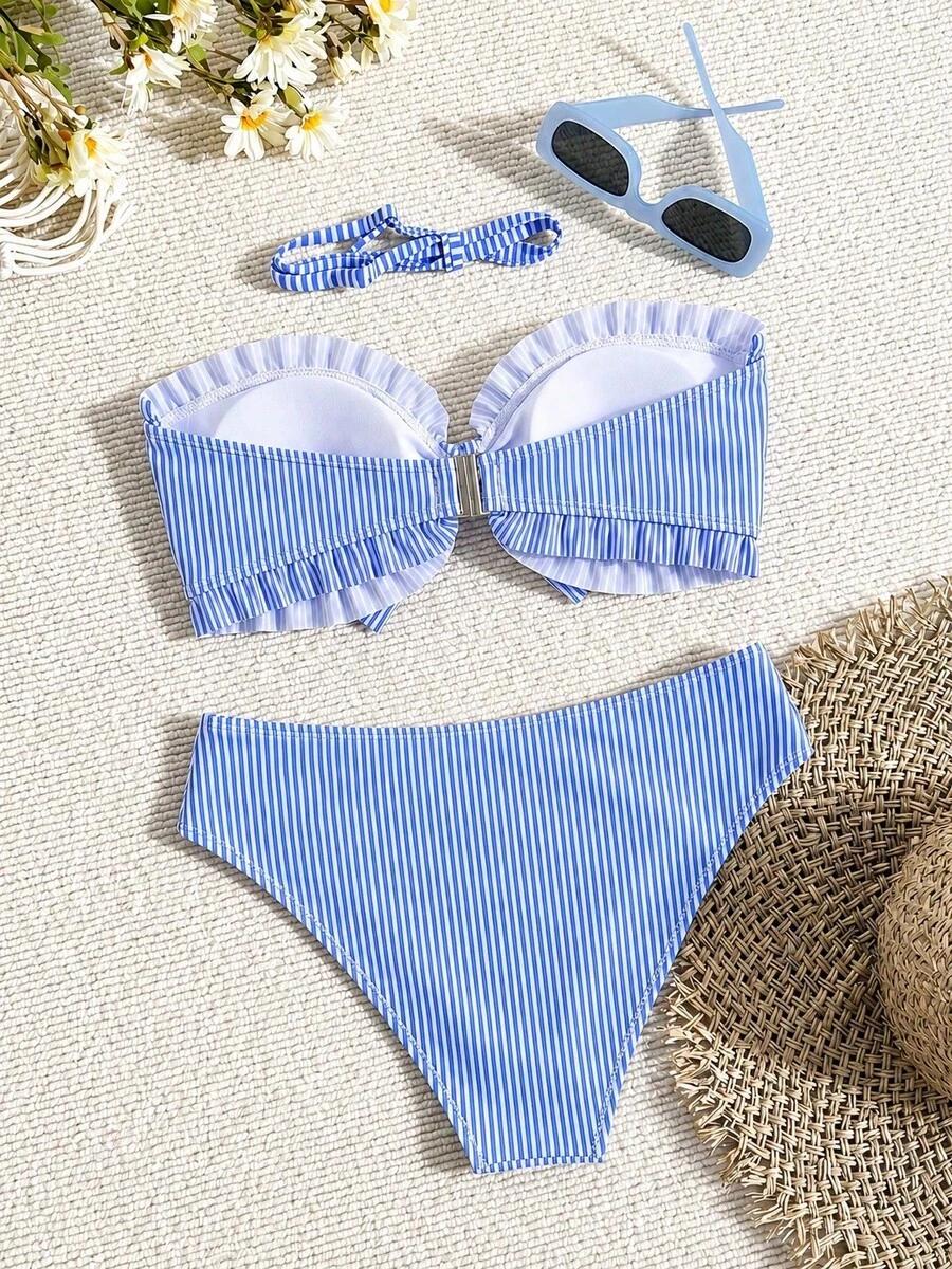 SHEIN DWUCZĘŚCIOWY STRÓJ KĄPIELOWY S09__L