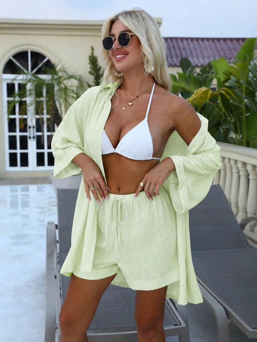SHEIN KOSZULA SPODENKI KOMPLET S06__L