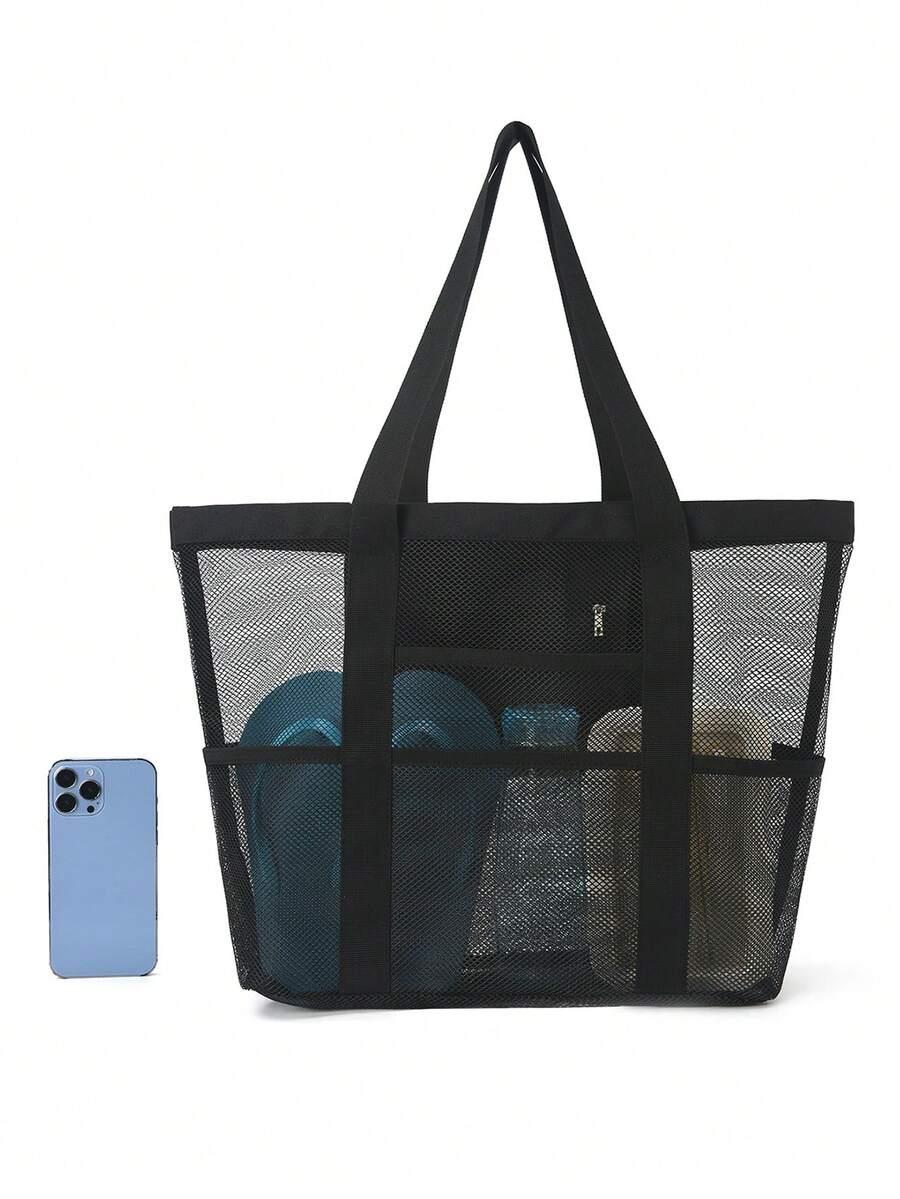 SHEIN CZARNA TORBA PLAŻOWA S07__36X34CM