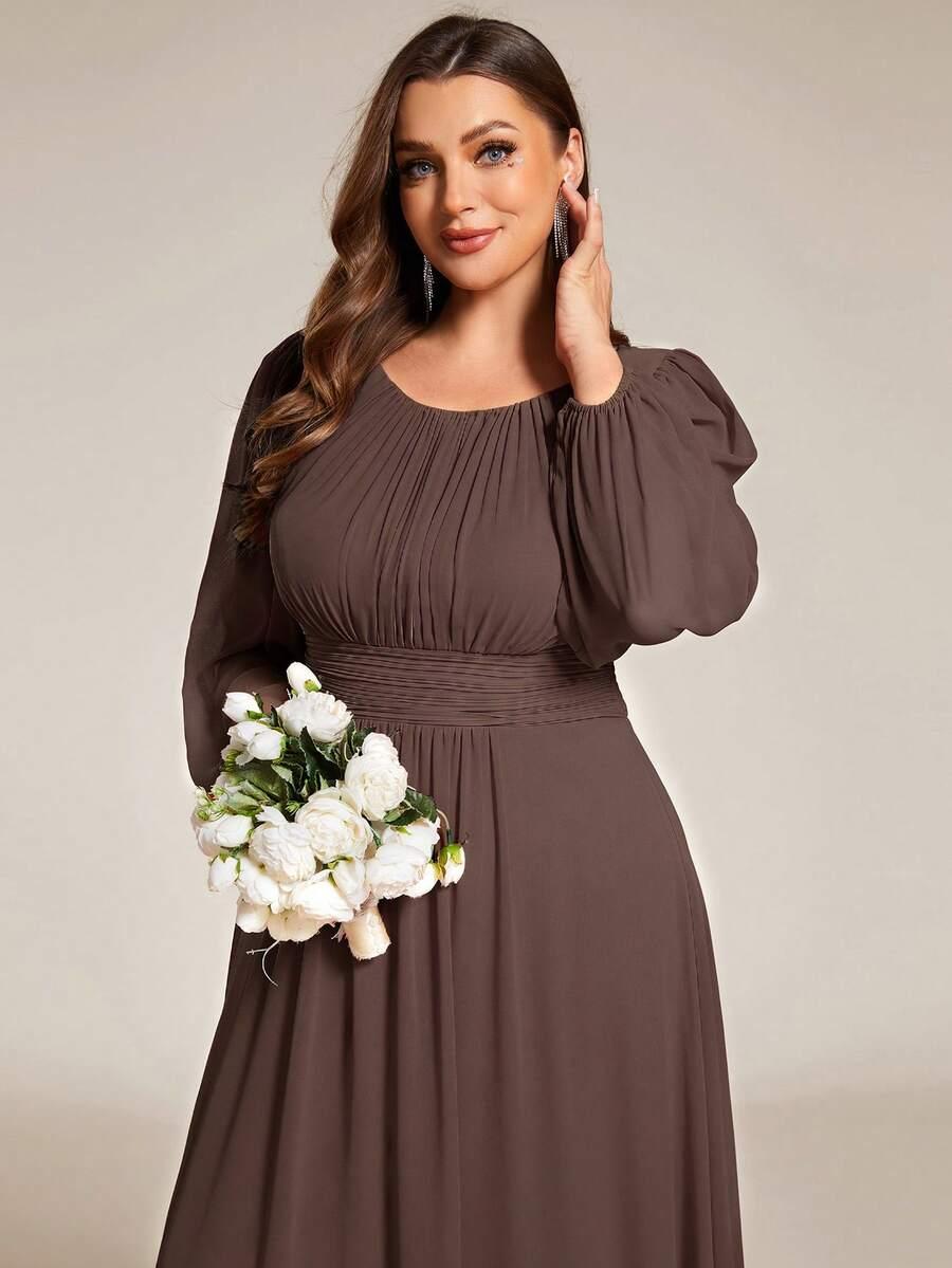 EVERPRETTY BRĄZOWA MAXI SUKIENKA S06__52
