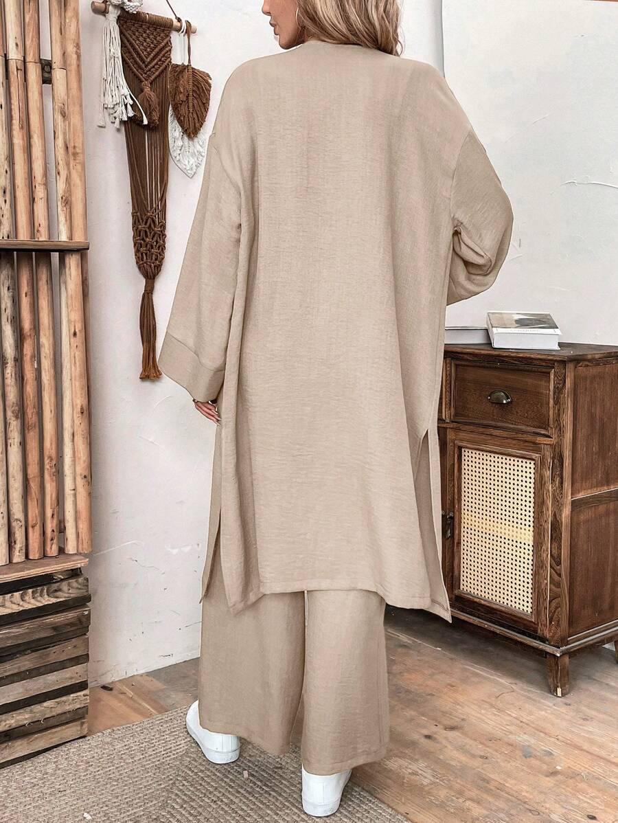SHEIN NARZUTKA SPODNIE KOMPLET S06__L
