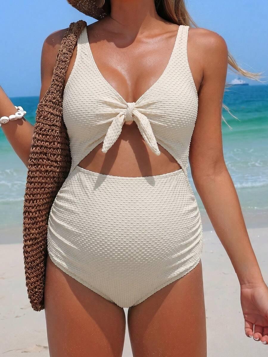 SHEIN JEDNOCZĘŚCIOWY CIĄŻOWY STRÓJ KĄPIELOWY S09__M