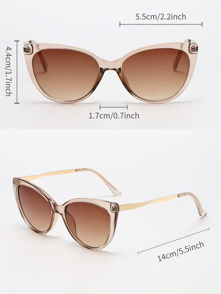 SHEIN BRĄZOWE OKULARY PRZECIWSŁONECZNE S07