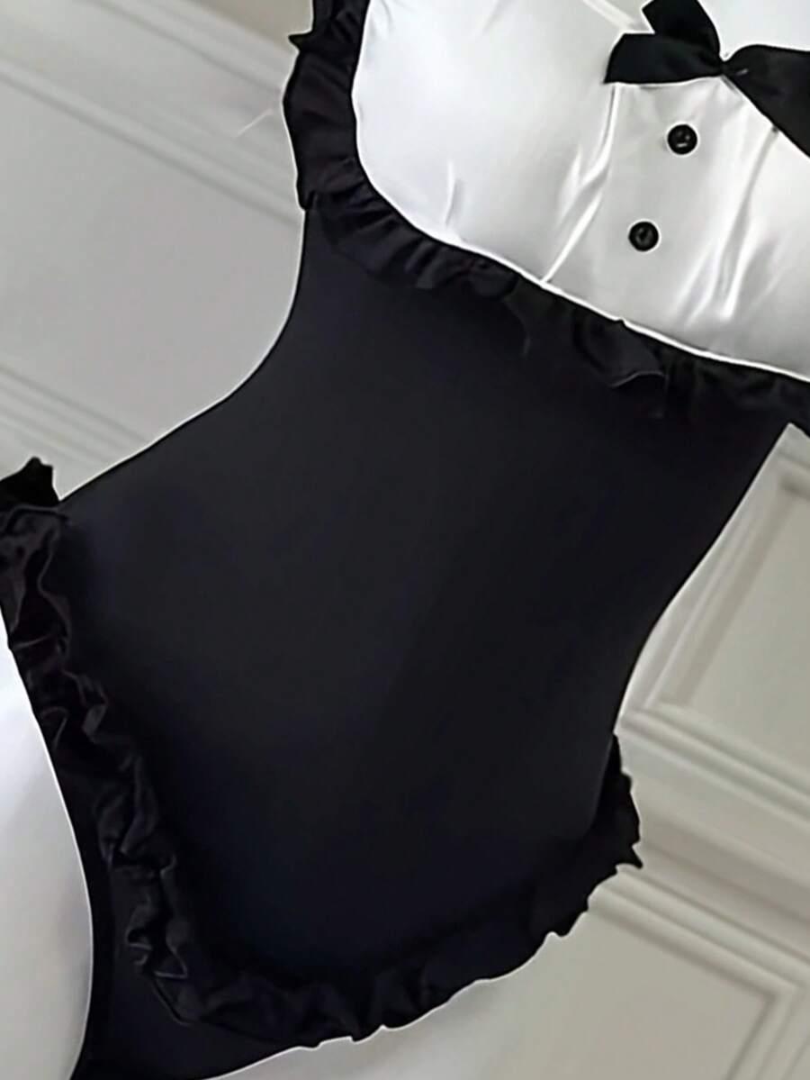 SHEIN CZARNY KOSTIUM KRÓLIKA S07__M