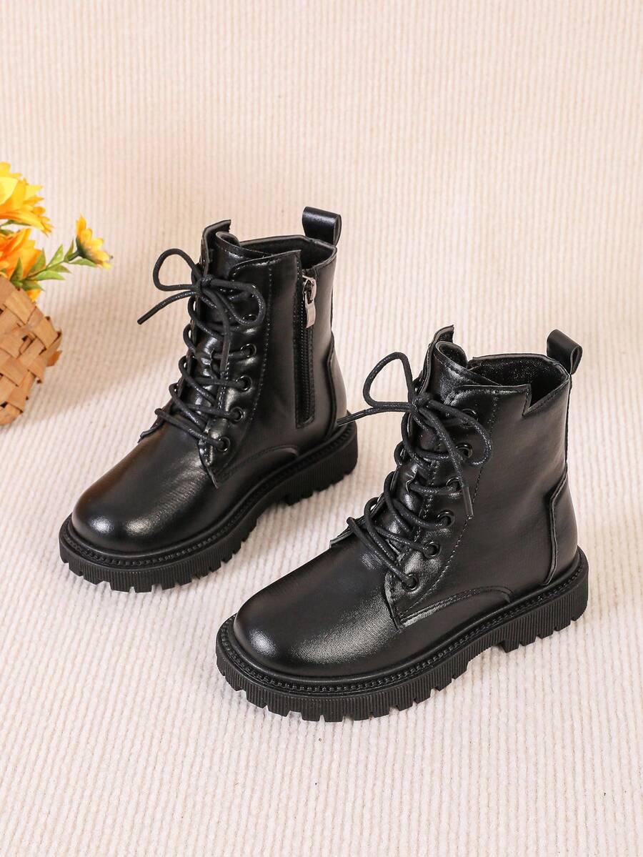 SHEIN CZARNE SZNUROWANE BOTKI W01__31