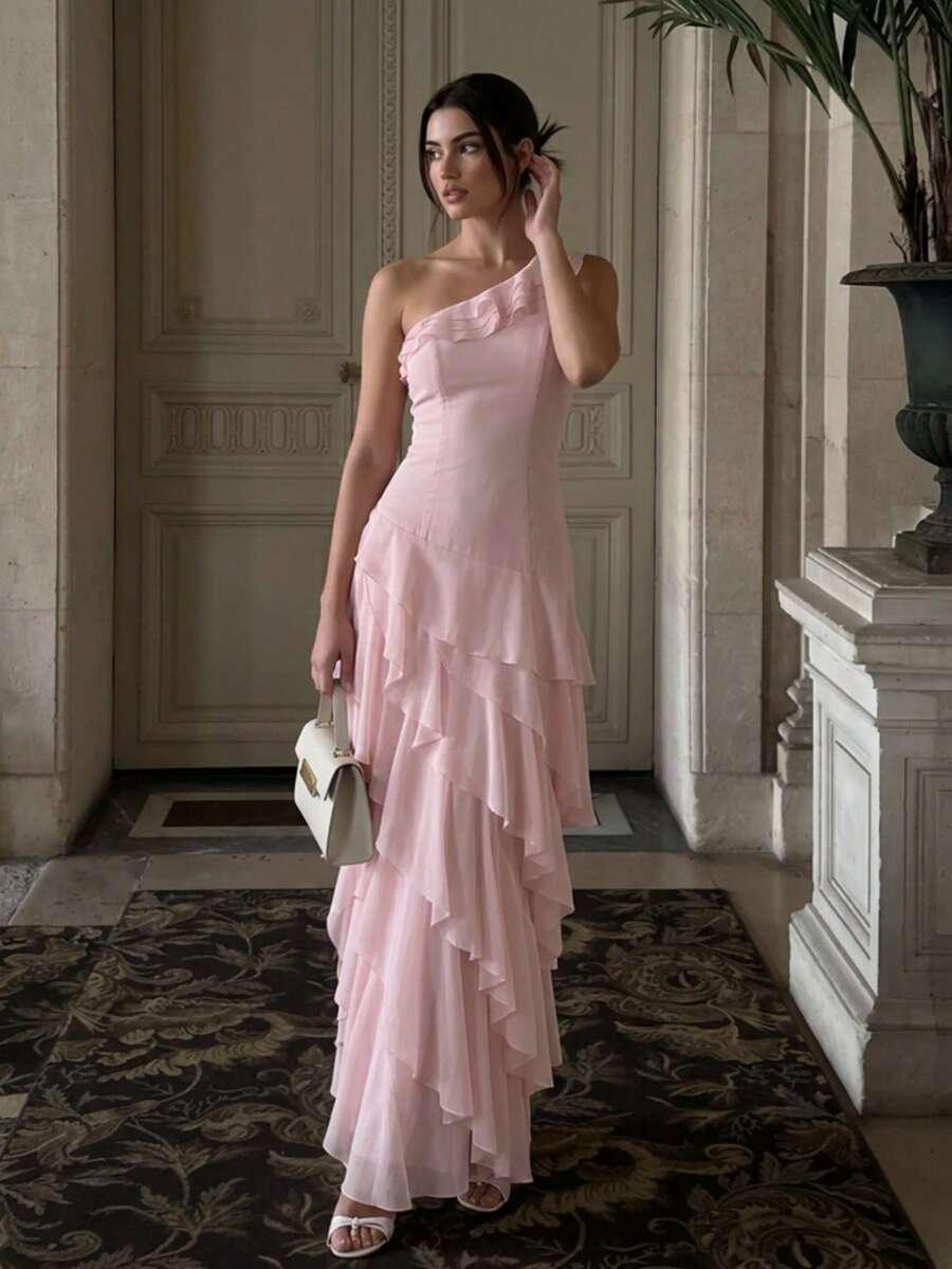 SHEIN RÓŻOWA MAXI SUKIENKA S09__M
