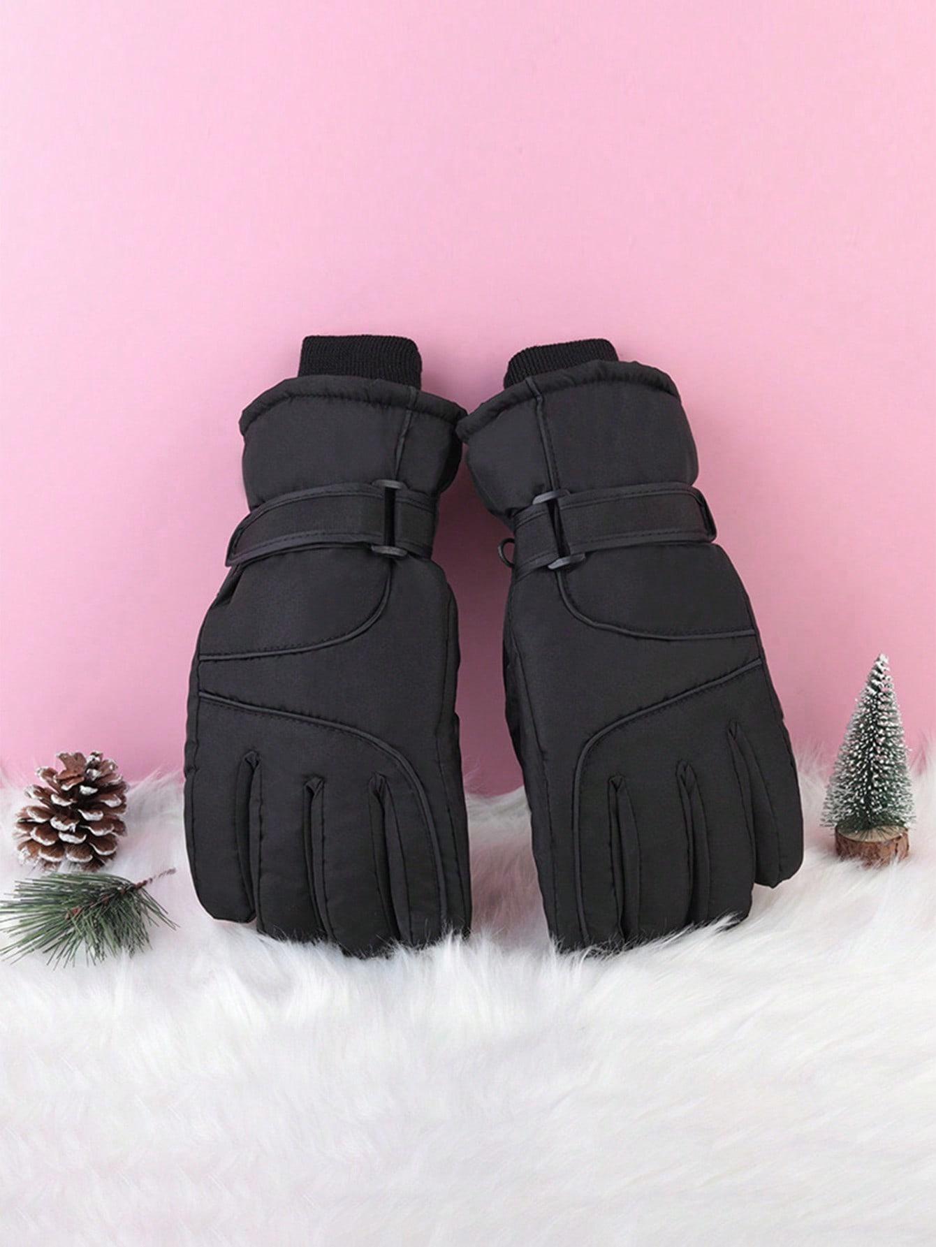 SHEIN CZARNE RĘKAWICE NARCIARSKIE W01__M