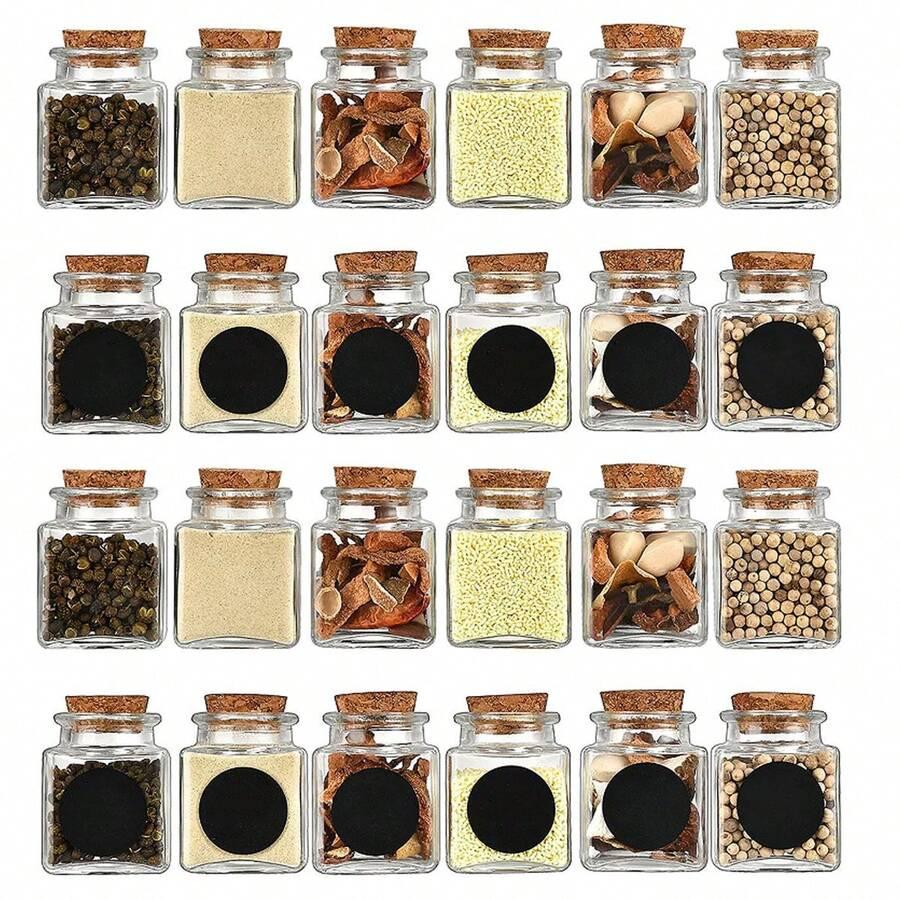 SHEIN SZKLANE BUTELKI NA PRZYPRAWY 48-PACK S07__50ML