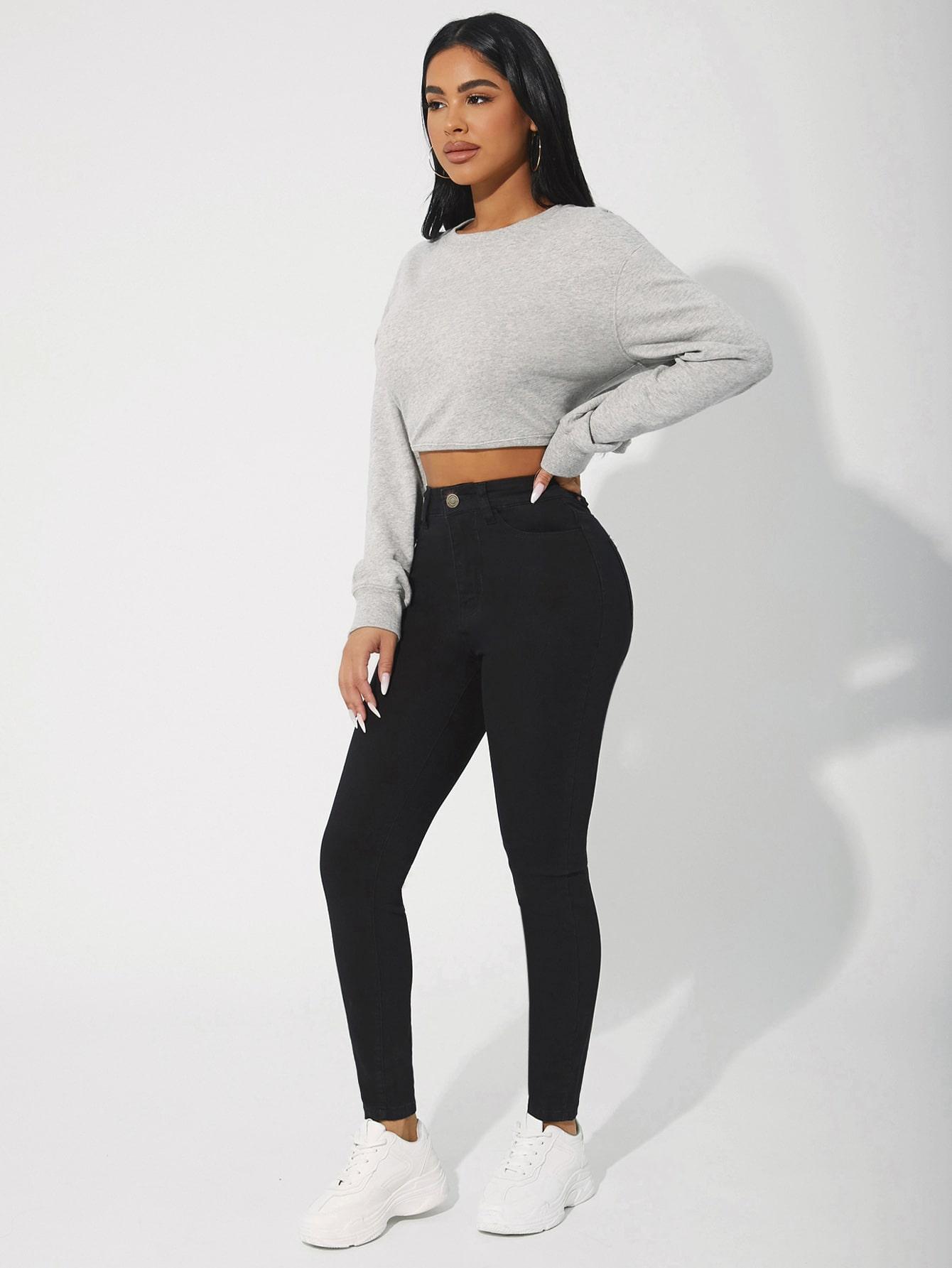 SHEIN CZARNE SPODNIE JEANS S06__M