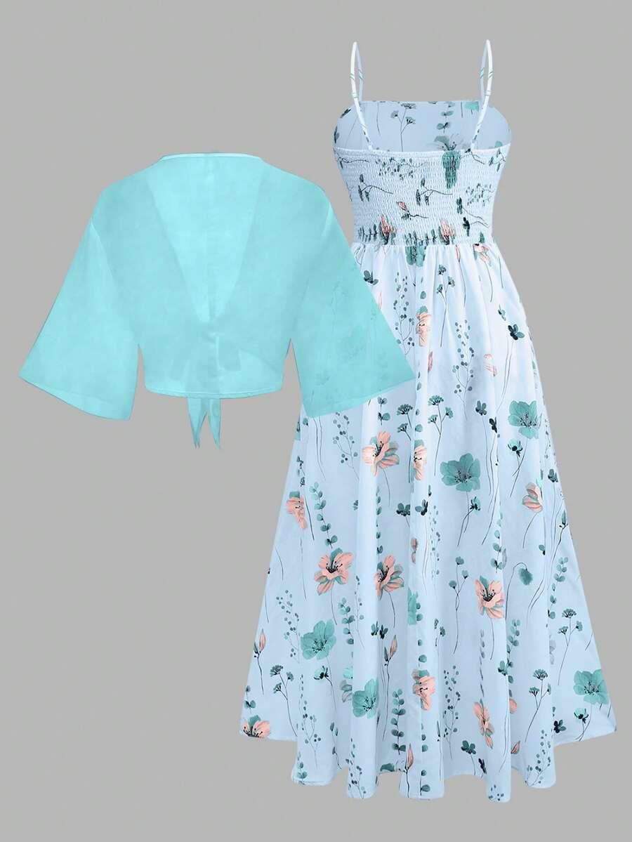 SHEIN MAXI SUKIENKA NARZUTKA KOMPLET S06__M