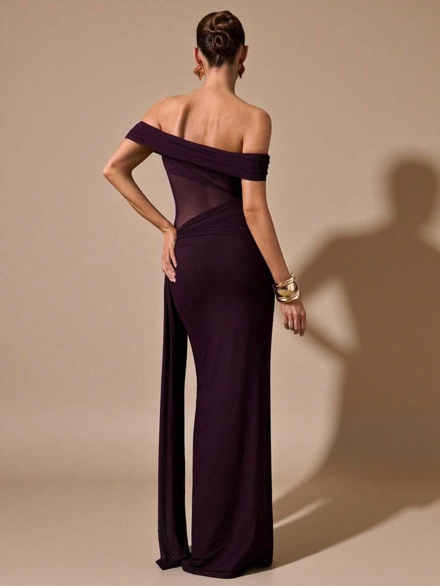 SHEIN BORDOWA MAXI SUKIENKA S06__XS