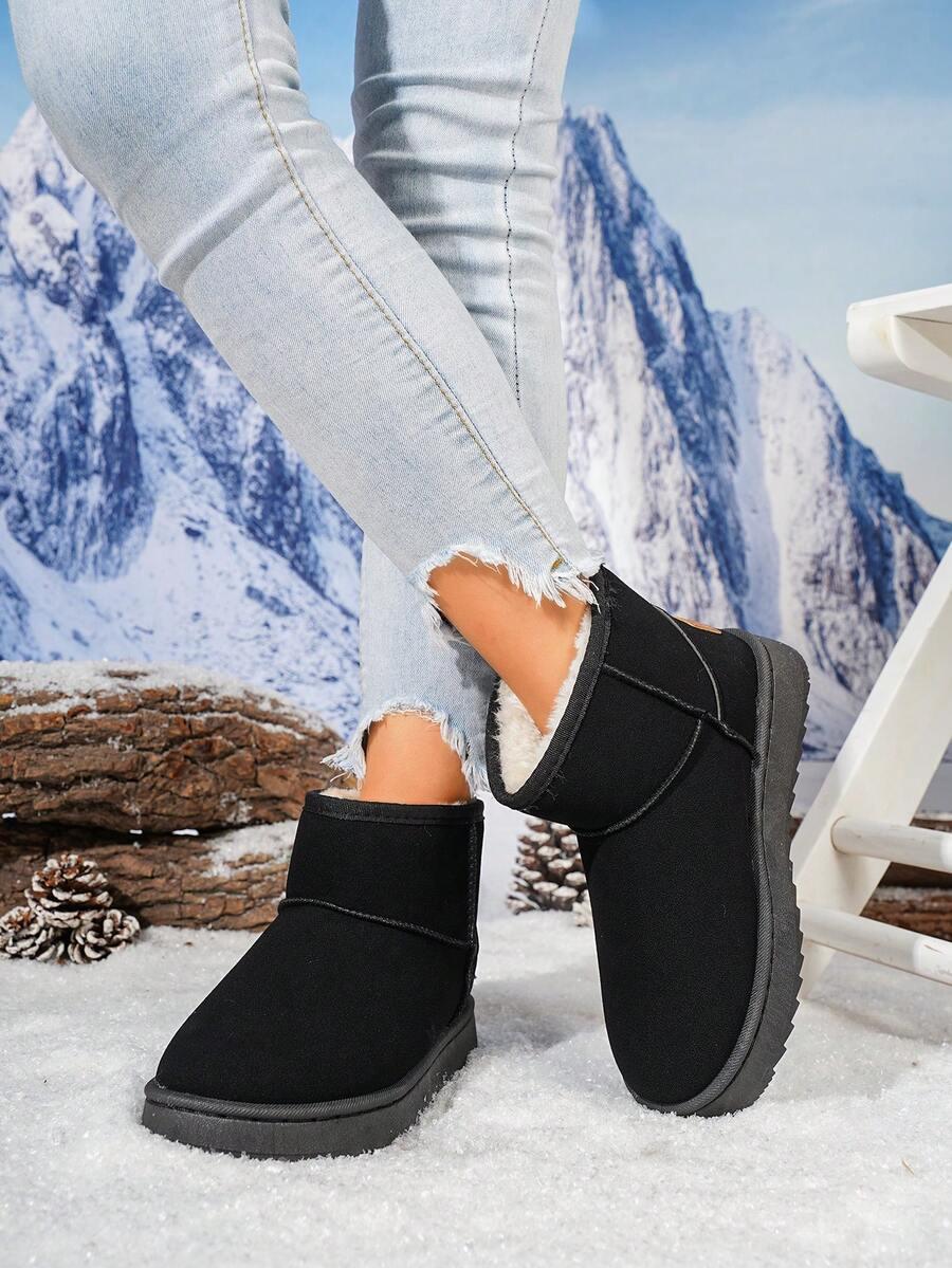 SHEIN BRĄZOWE ŚNIEGOWCE PLATFORMA W01__37,5