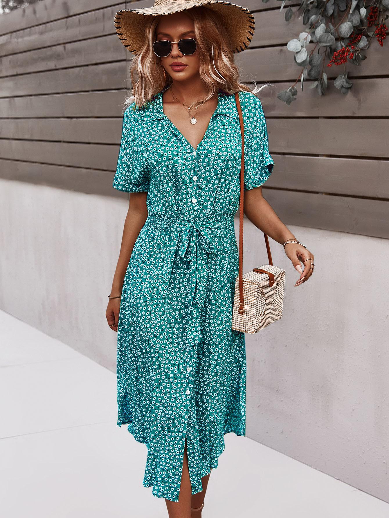 SHEIN MIDI SUKIENKA GUZIKI S06__XL