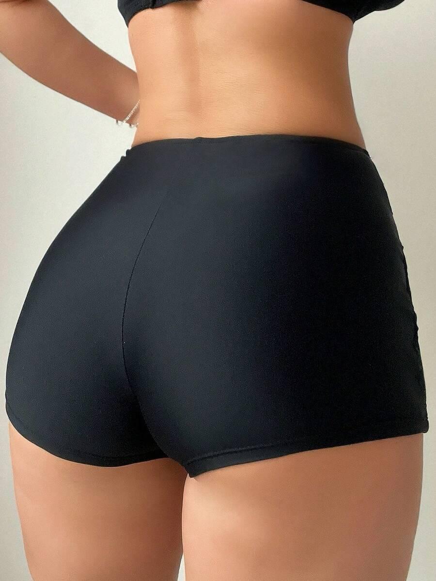 SHEIN CZARNY DÓŁ OD BIKINI S09__M