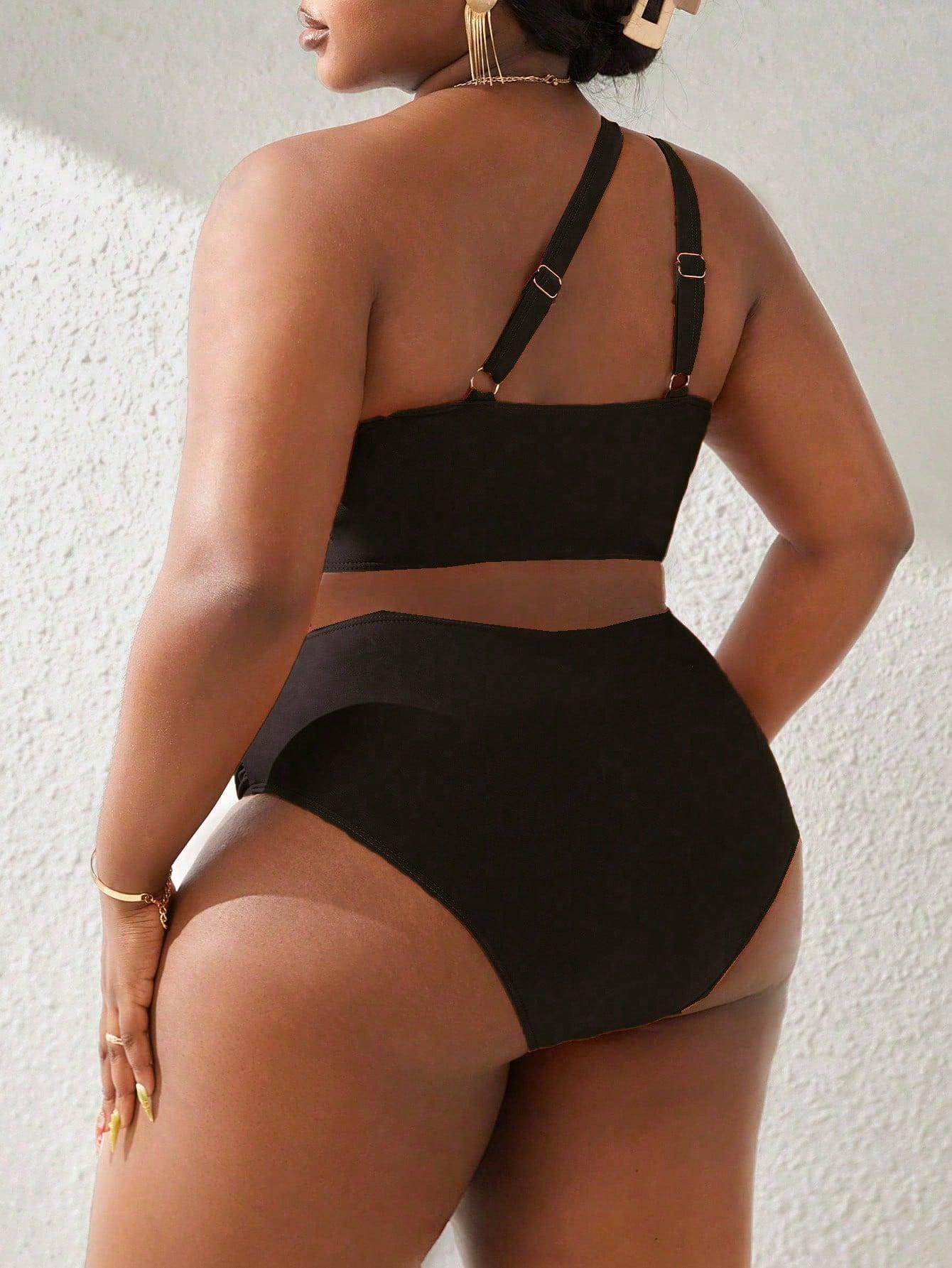 SHEIN CZARNY DWUCZĘŚCIOWY STRÓJ KĄPIELOWY S09__46