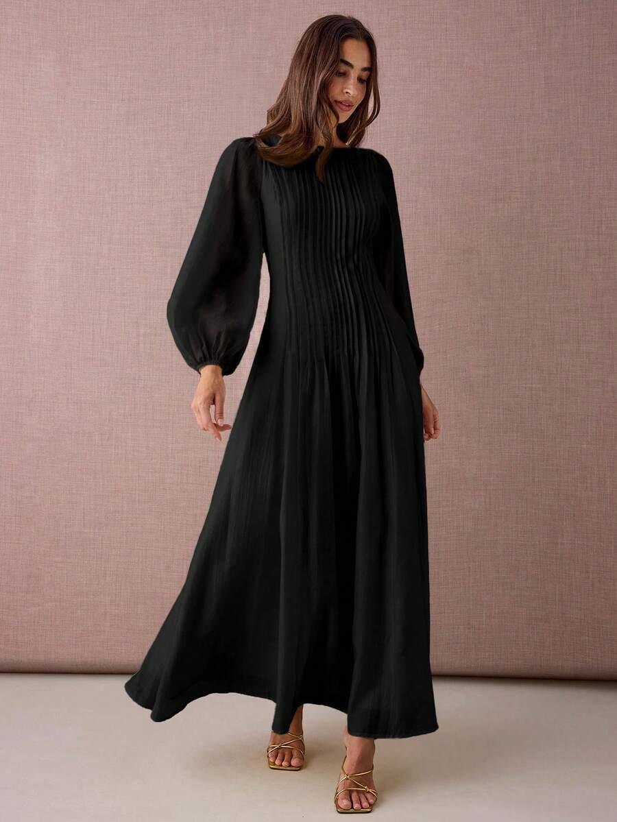 ENCHNT CZARNA SUKIENKA MAXI S06__M