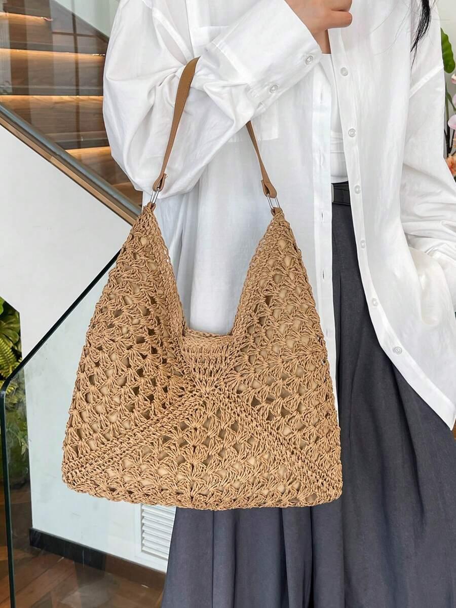 SHEIN BRĄZOWA TORBA NA RAMIĘ S07__25X36
