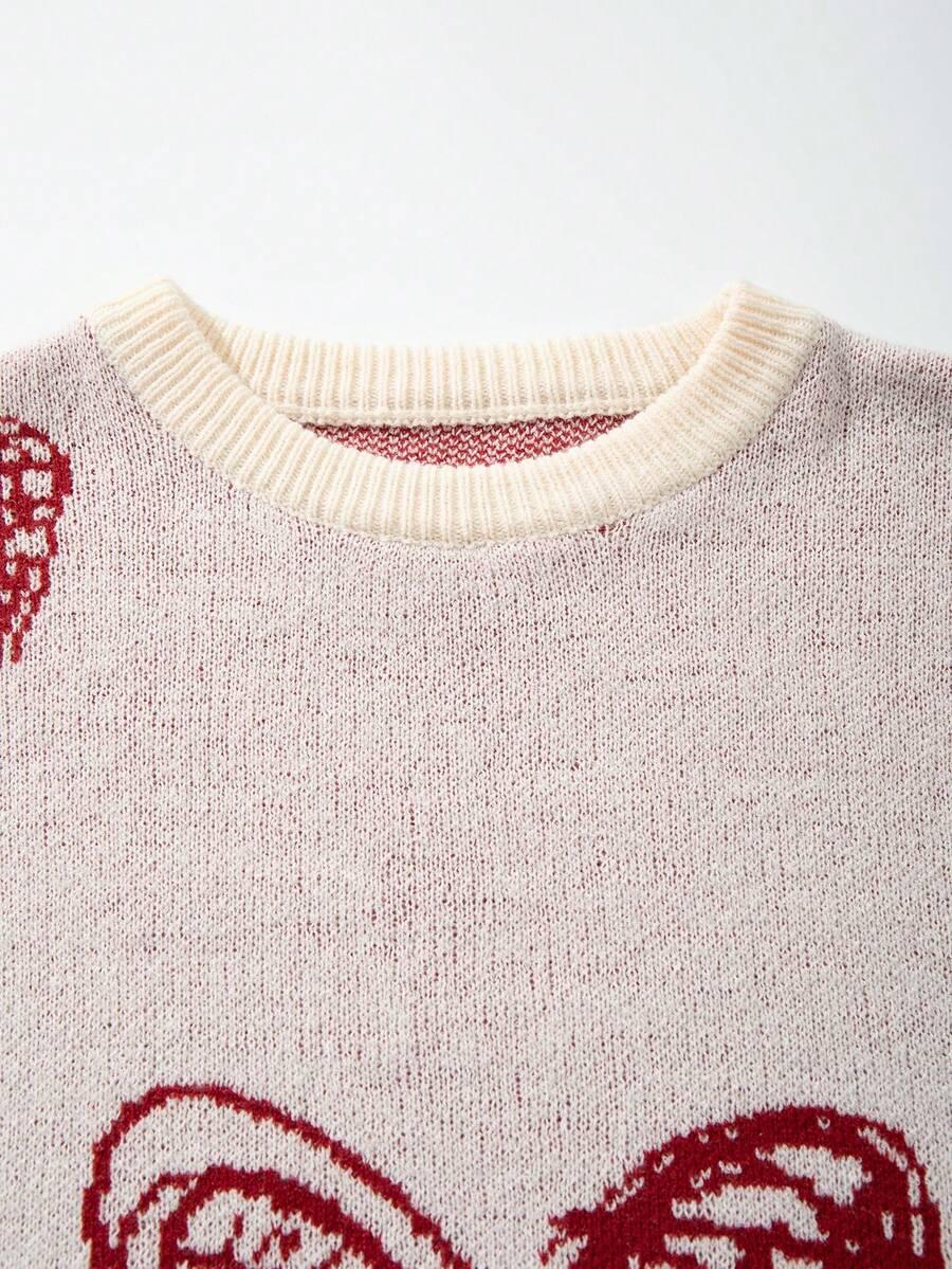 SHEIN SWETER WZÓR SERCA S06__XL