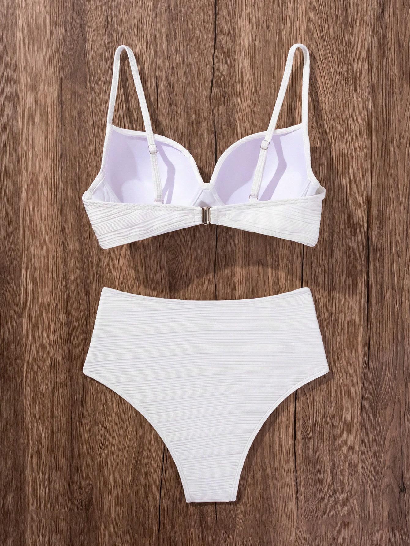 SHEIN DWUCZĘŚCIOWY STRÓJ KĄPIELOWY S06__L