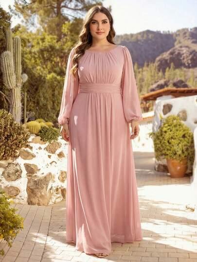 SHEIN RÓŻOWA MAXI SUKIENKA S06__48