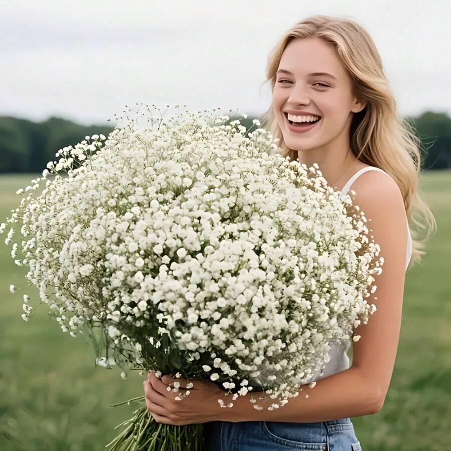 SHEIN BIAŁE SZTUCZNE KWIATY 30-PACK S07