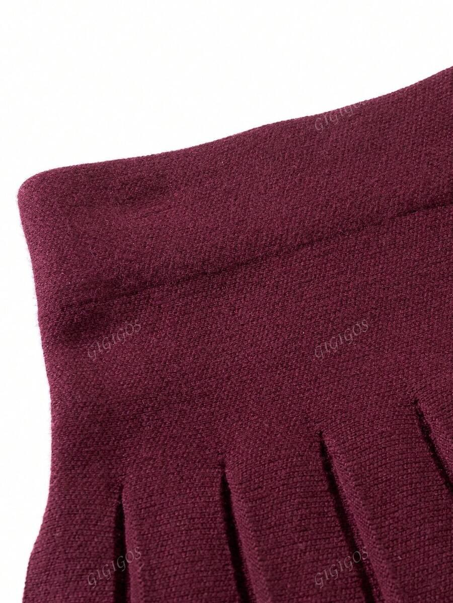 SHEIN BORDOWA PLISOWANA SPÓDNICA S06__S