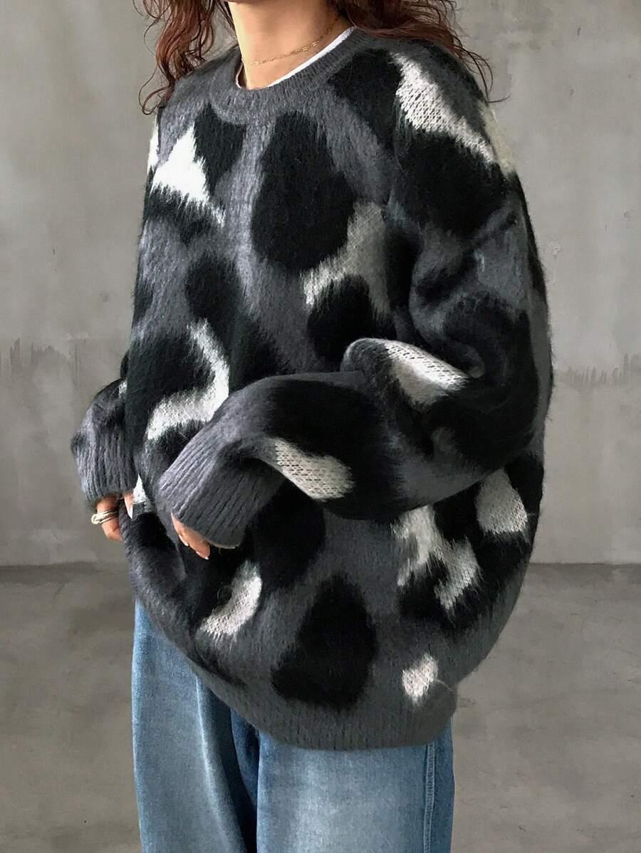 FRIFUL SWETER ANIMAL PRINT S06__XL