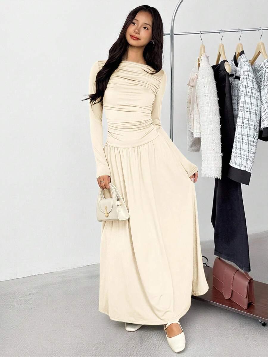 SHEIN ŻÓŁTA MAXI SUKIENKA S06__152/158