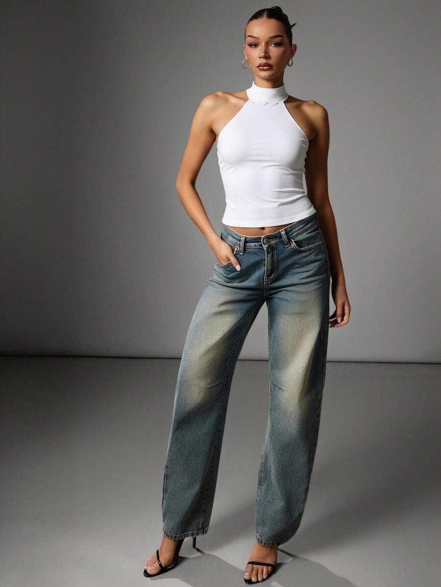 SHEIN BIAŁY TOP ODKRYTE PLECY S06__XS
