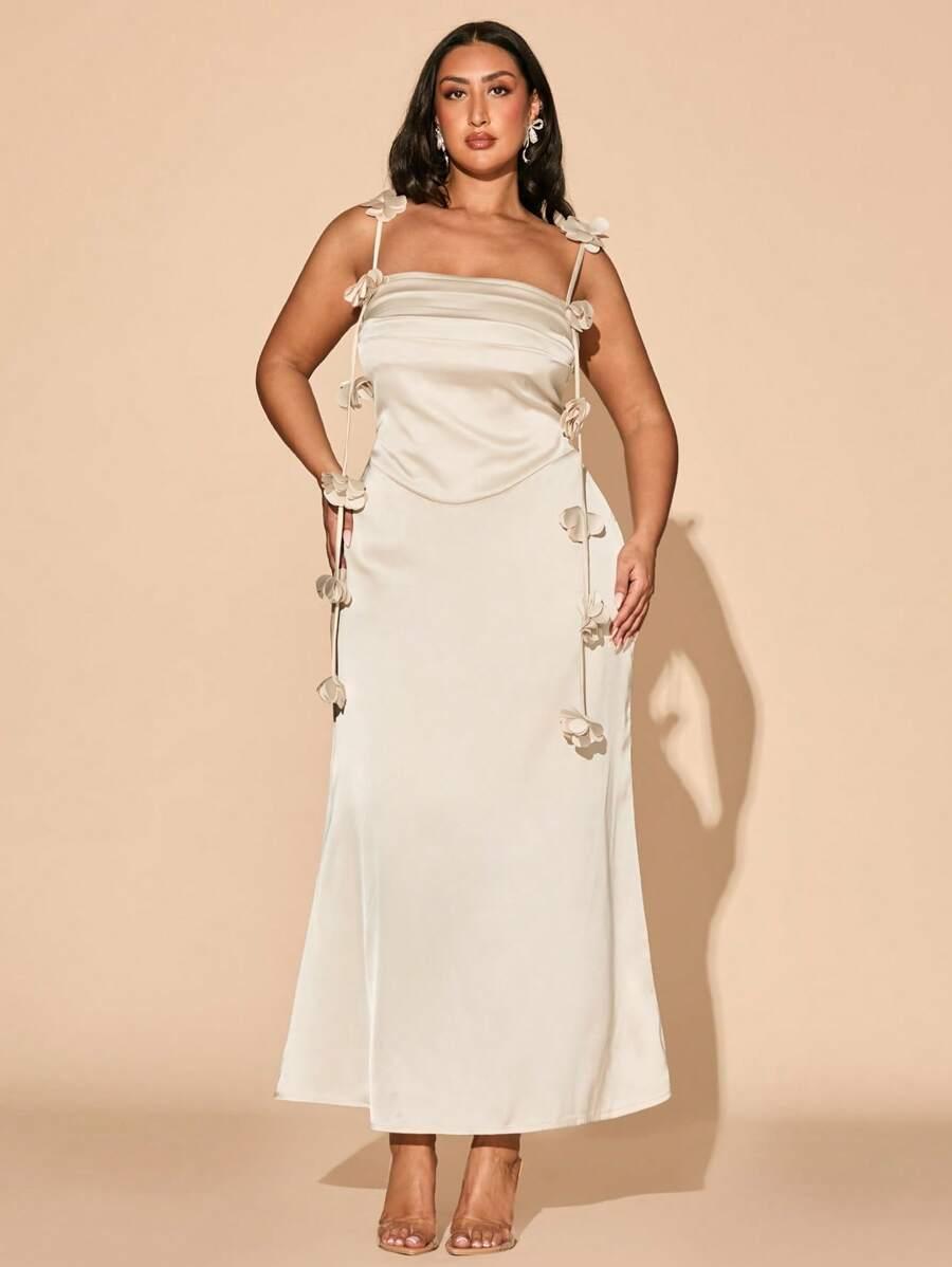 SHEIN BEŻOWA MAXI SUKIENKA S06__46