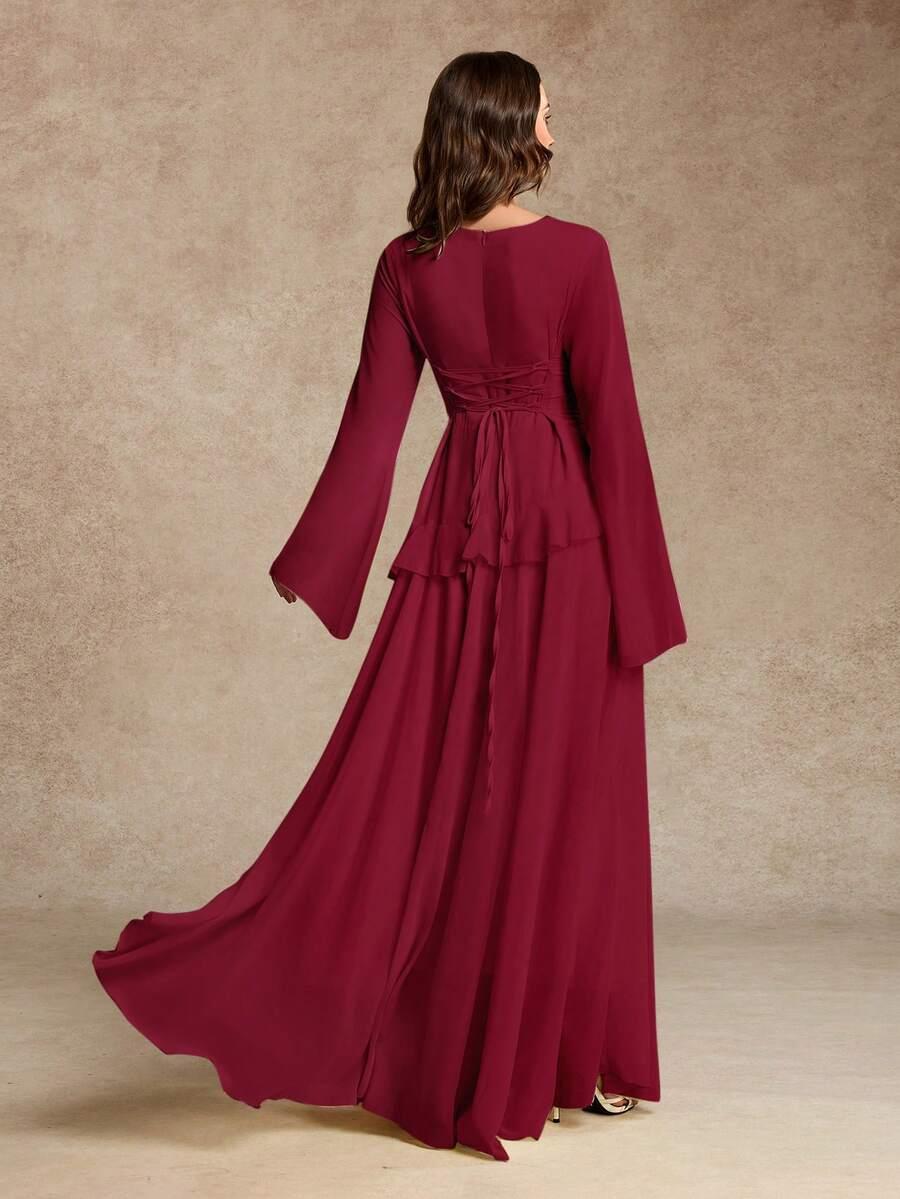 SHEIN CZERWONA MAXI SUKIENKA S06__XS