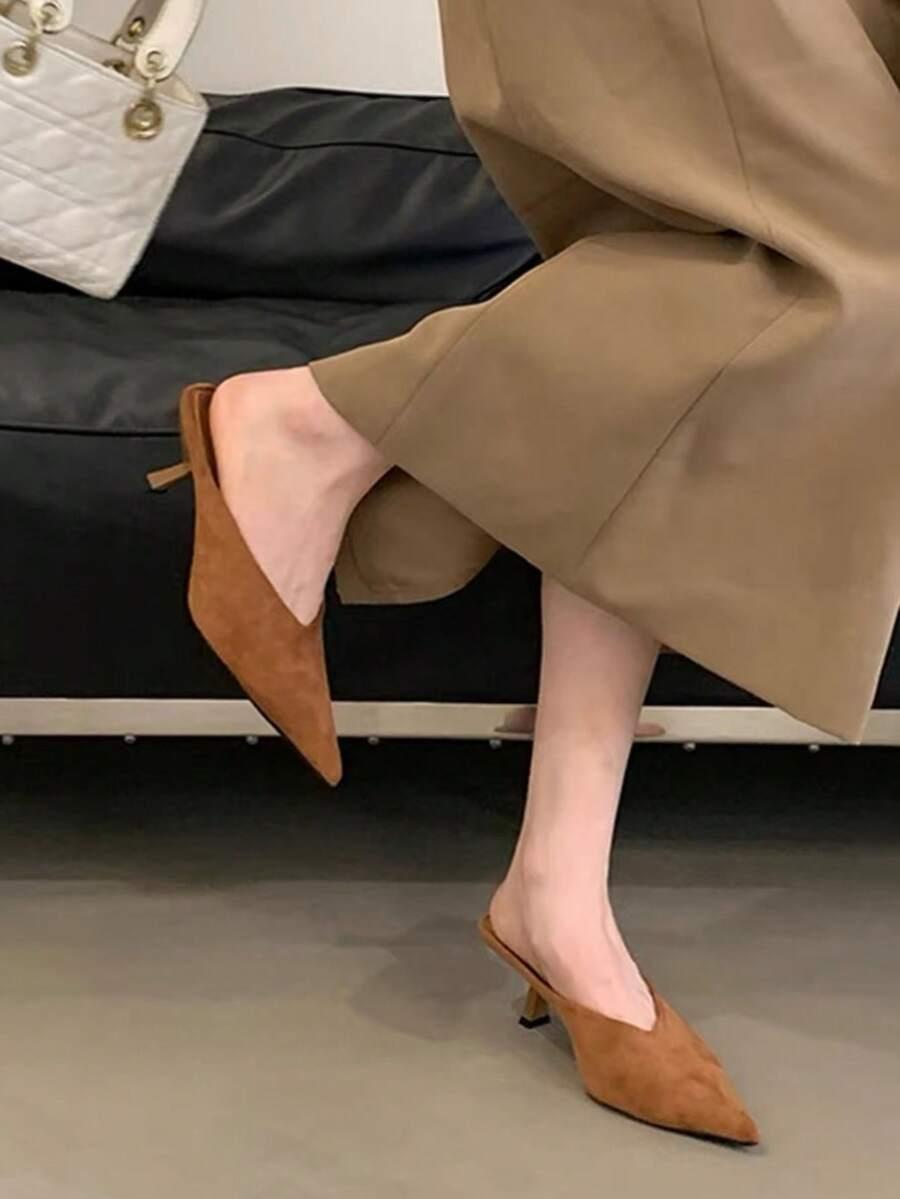 SHEIN BRĄZOWE KLAPKI OBCAS S06__39