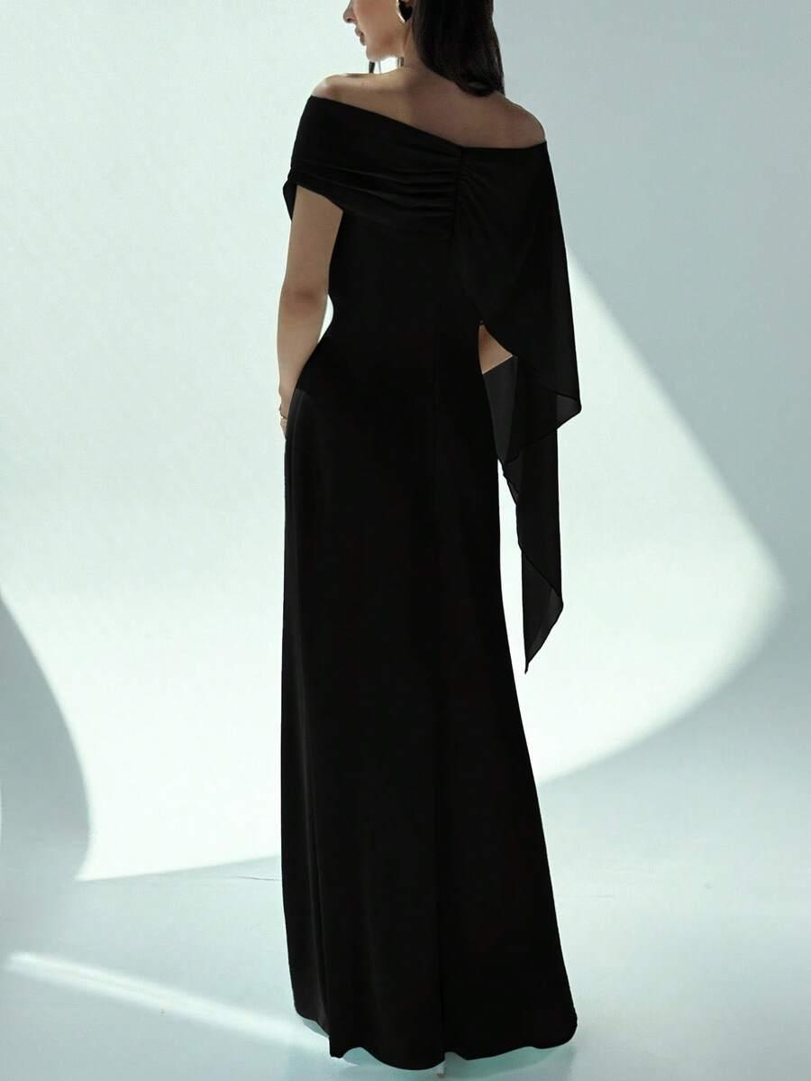 SHEIN CZARNA MAXI SUKIENKA S06__L