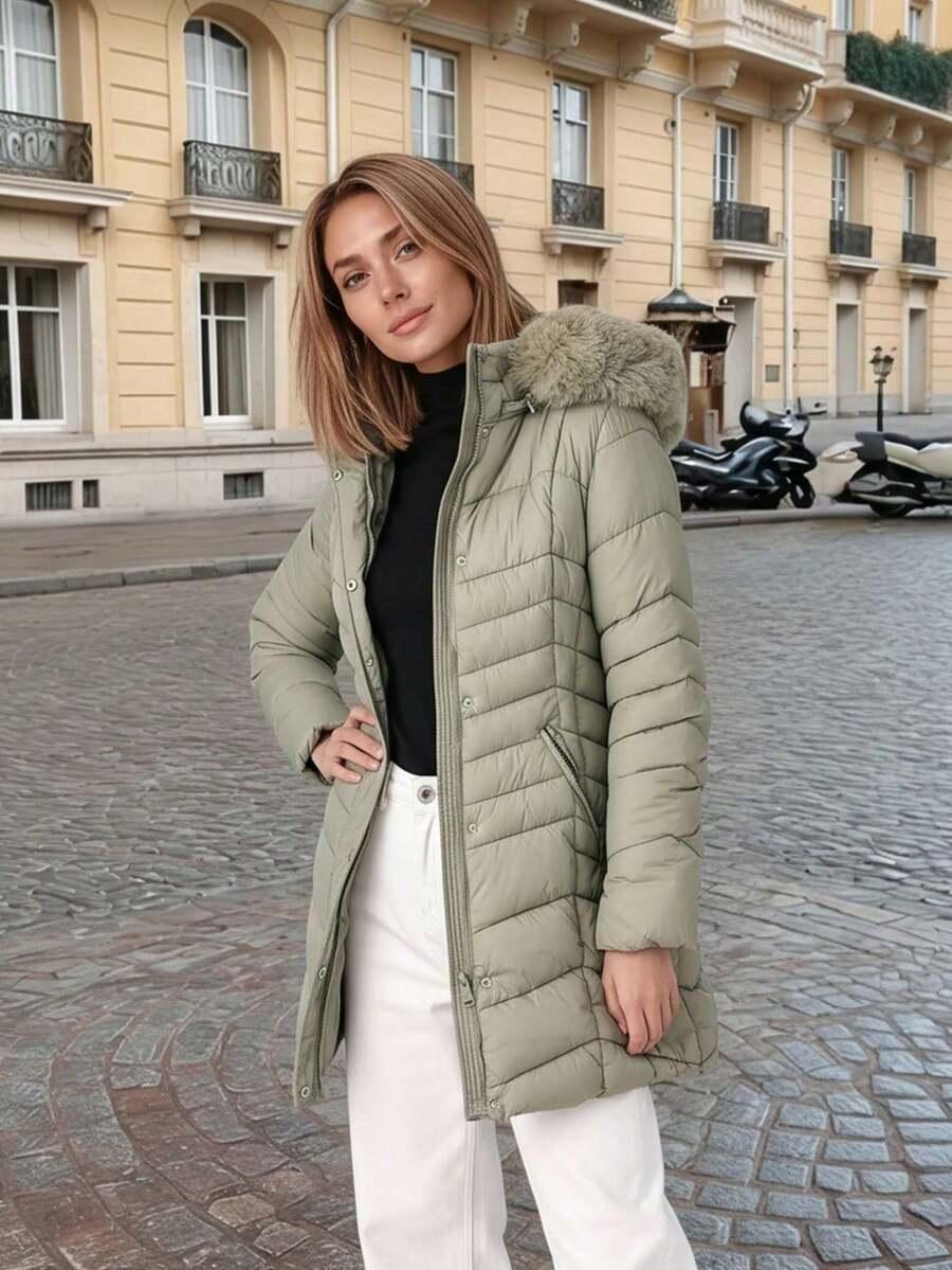 SHEIN ZIELONA PIKOWANA KURTKA W01__M