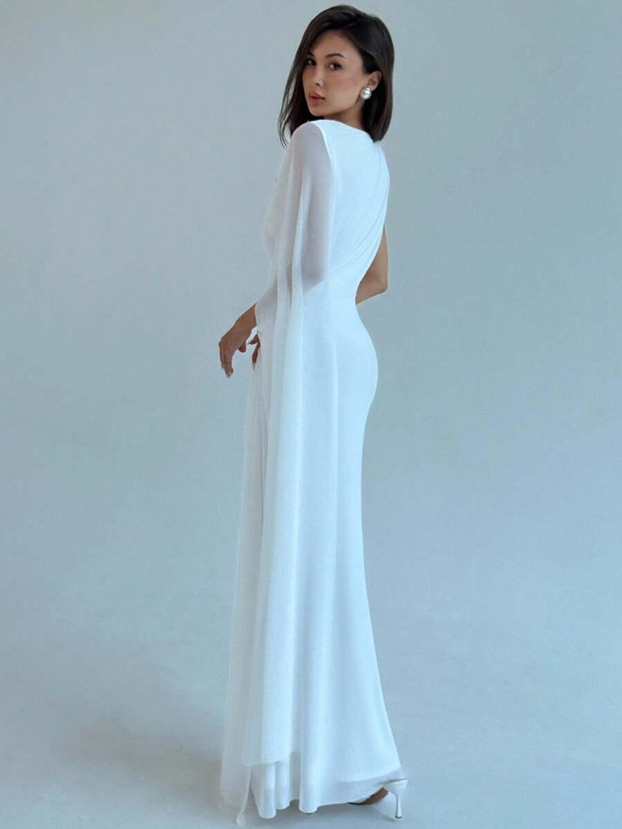 SHEIN BIAŁA MAXI SUKIENKA S06__L