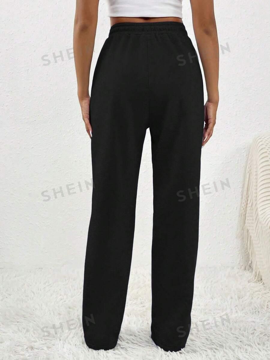 SHEIN CZARNE SPODNIE DRESOWE S06__M