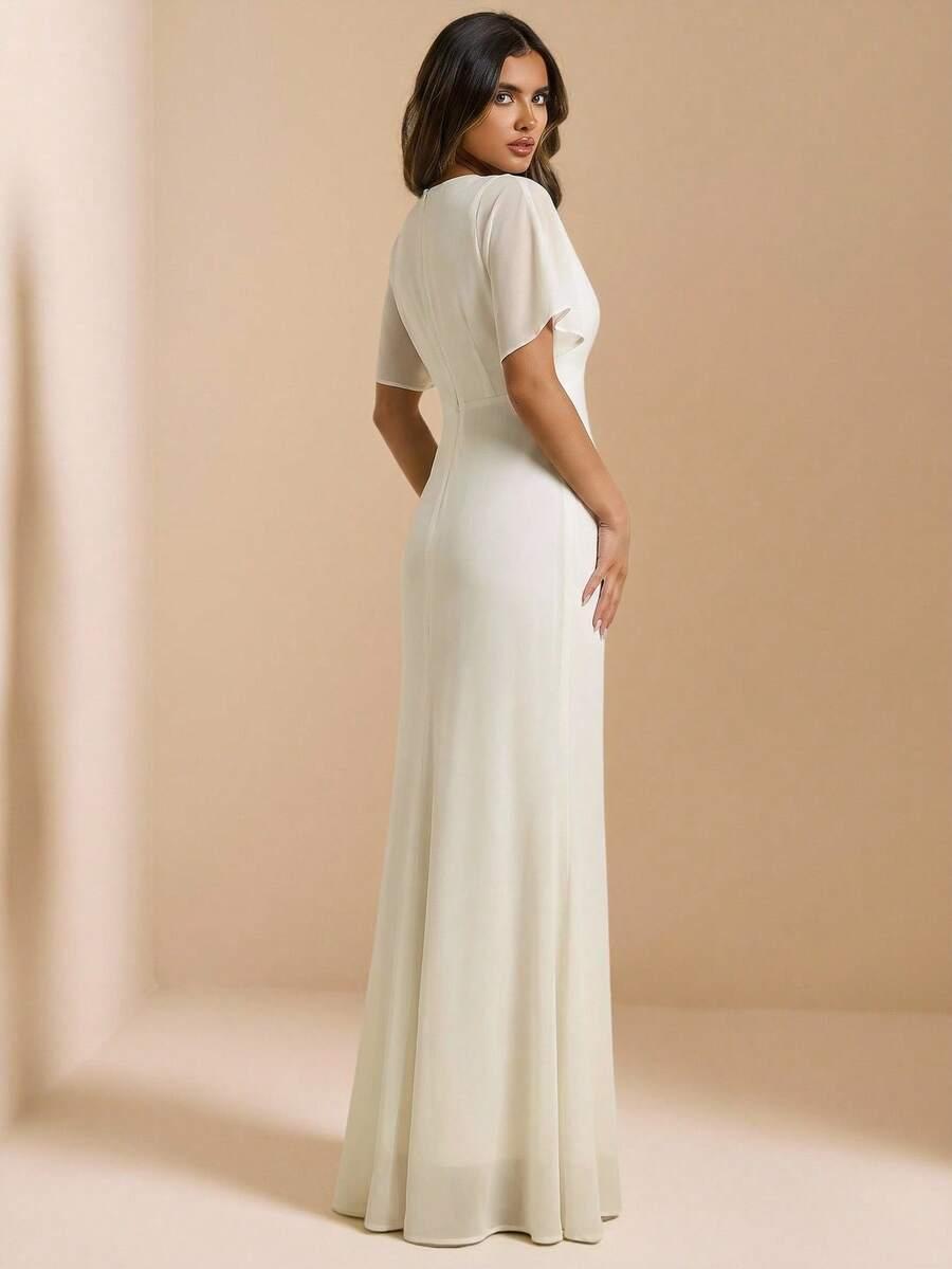 SHEIN KREMOWA MAXI SUKIENKA S06__M
