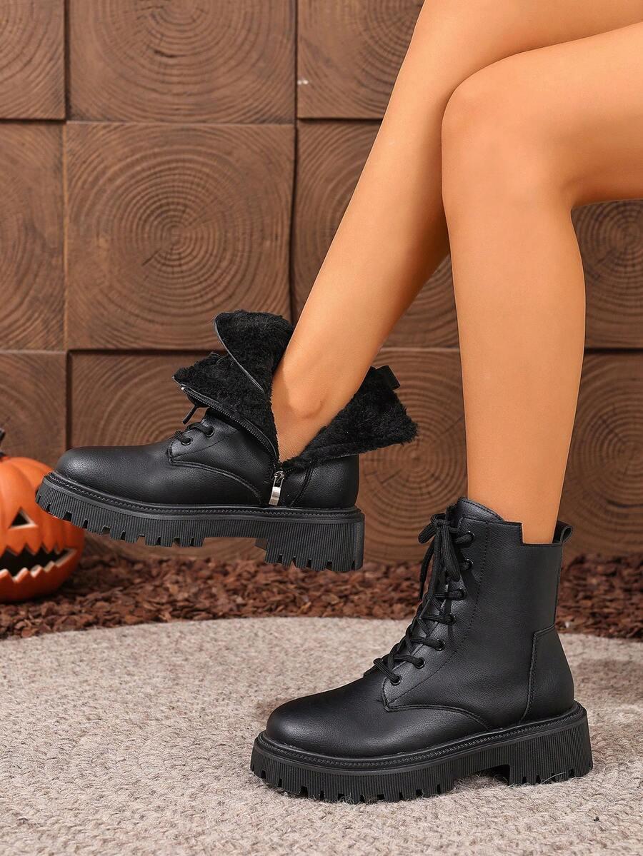 SHEIN CZARNE SZNUROWANE BOTKI W01__40,5