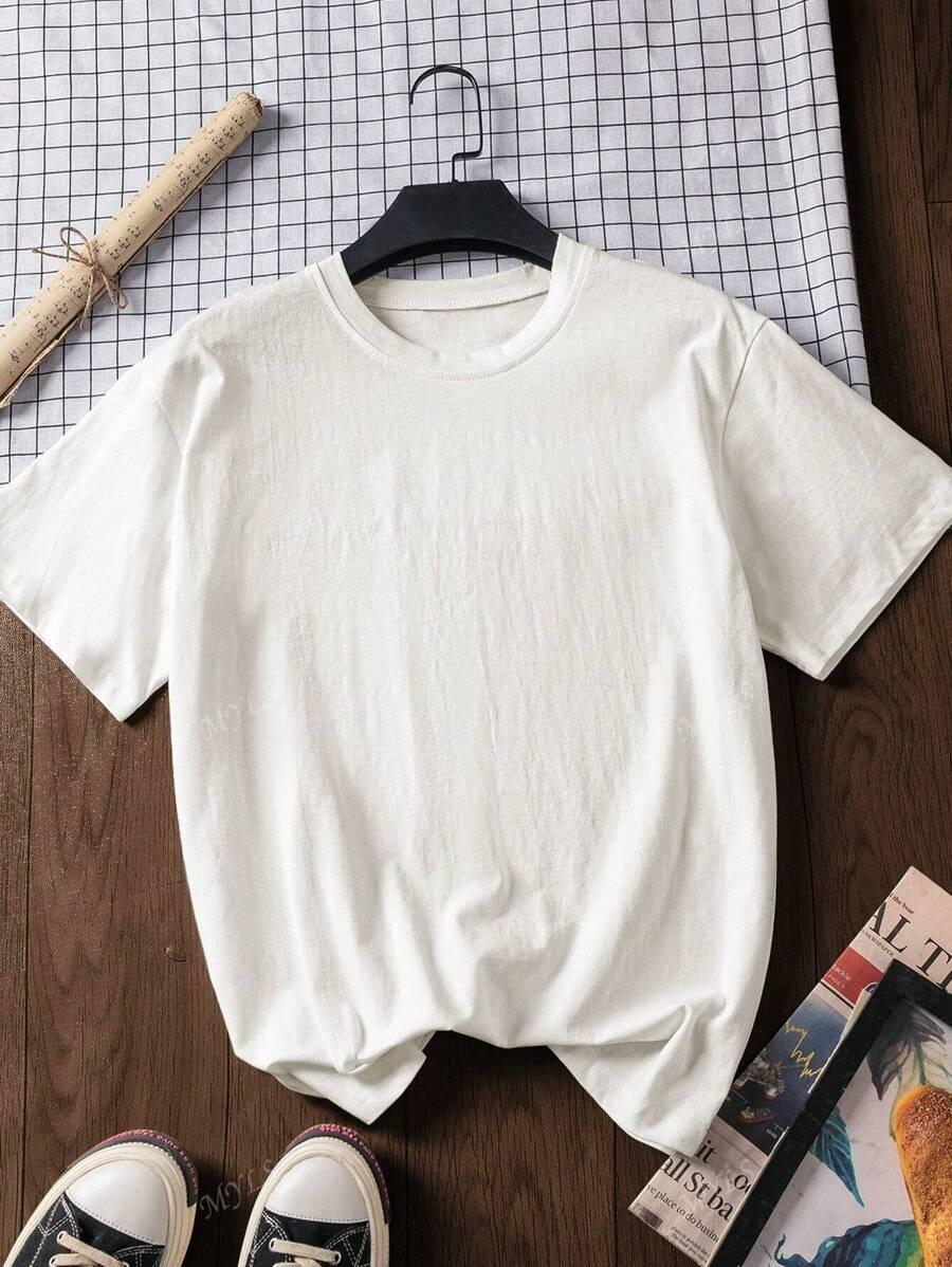 SHEIN BIAŁY T-SHIRT PRINT S06__M