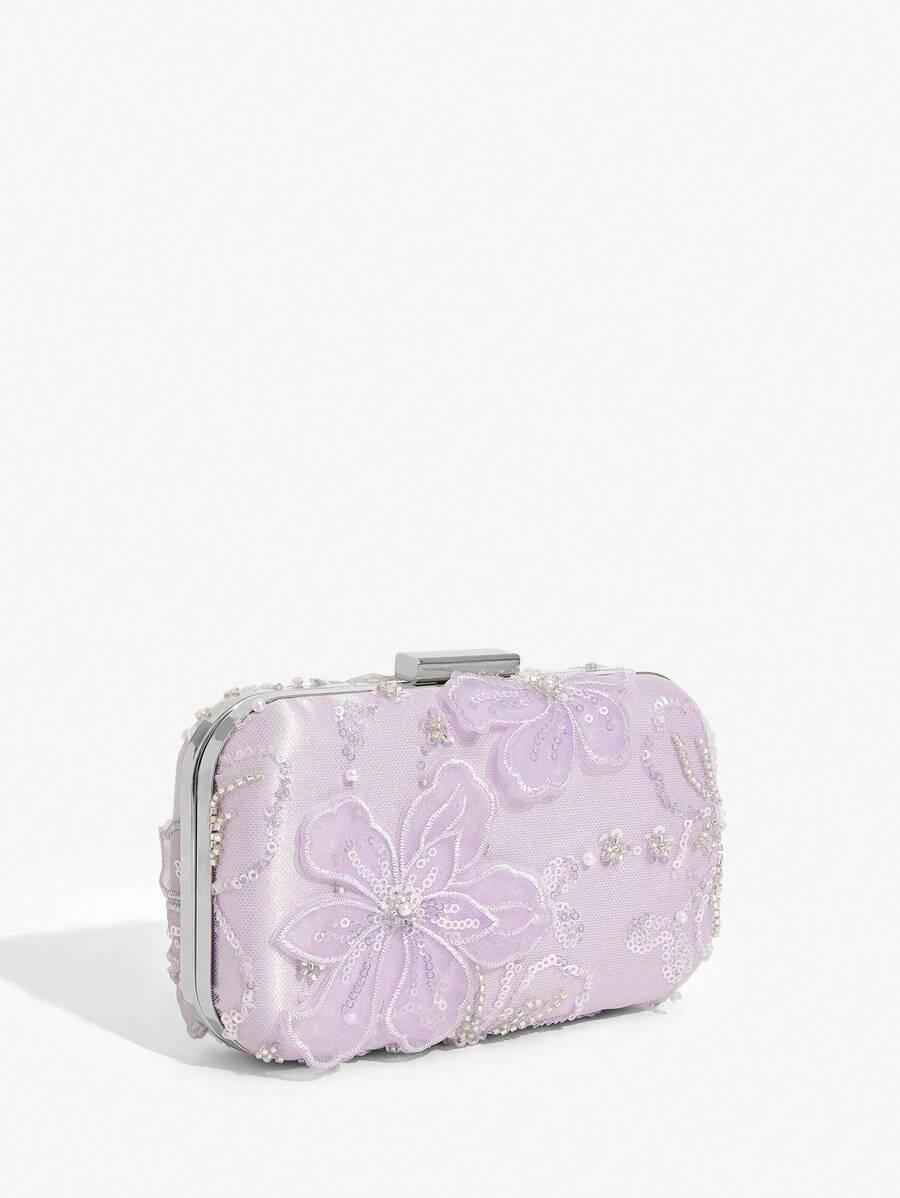SHEIN FIOLETOWA TOREBKA KOPERTÓWKA ZDOBIENIE S07__11X18CM