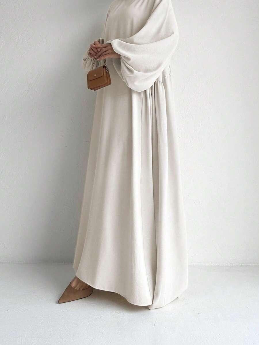 SHEIN KREMOWA MAXI SUKIENKA S06__M