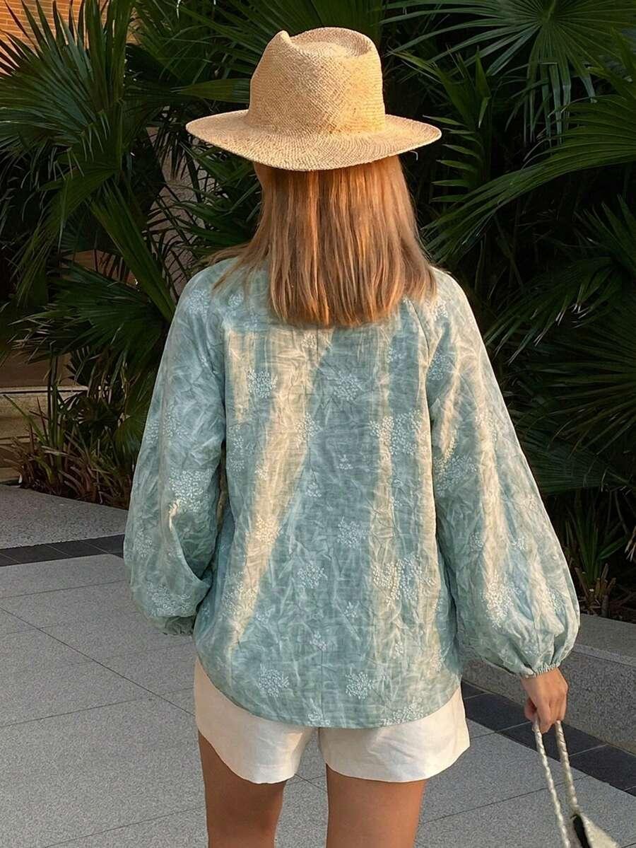 SHEIN BLUZKA Z DŁUGIM RĘKAWEM S09__S