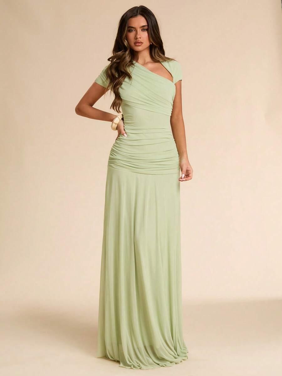 SHEIN ZIELONA MAXI SUKIENKA S06__XS