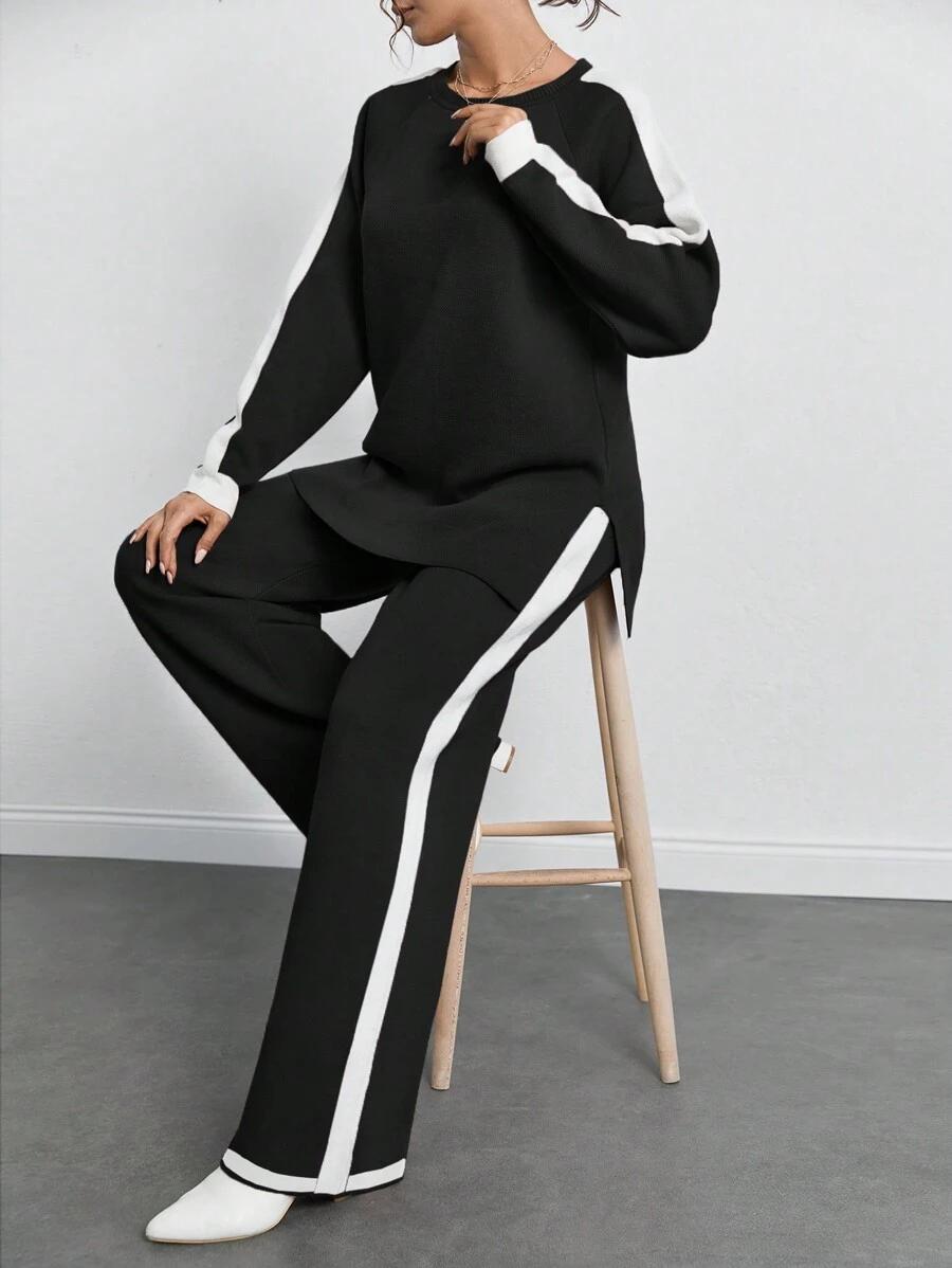 SHEIN SWETER SPODNIE KOMPLET S06__L